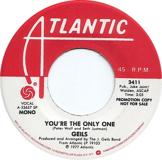 1977 - You're The Only One (Mono / Stereo) USA, Promo (SP)