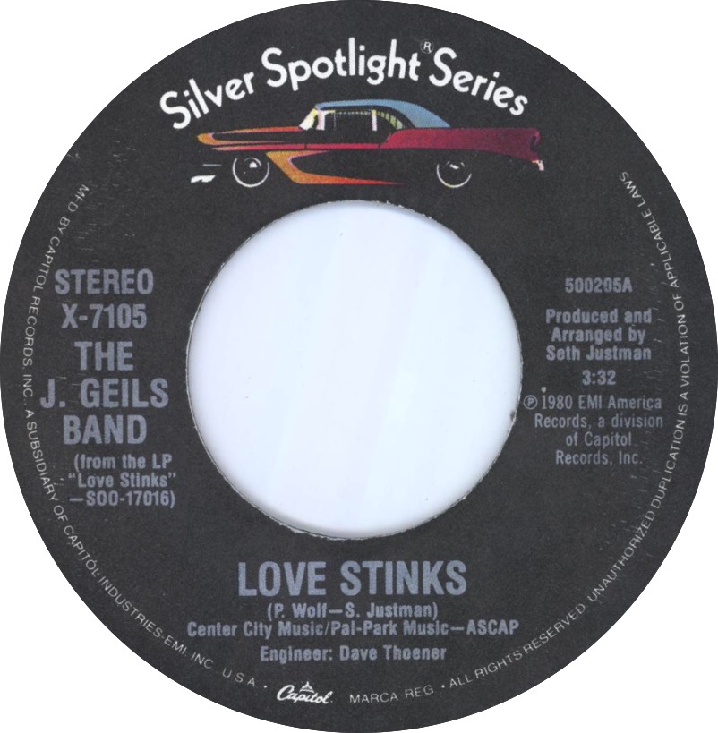 1986 - Love Stinks / Freeze-Frame, USA (Silver Spotlight Series)