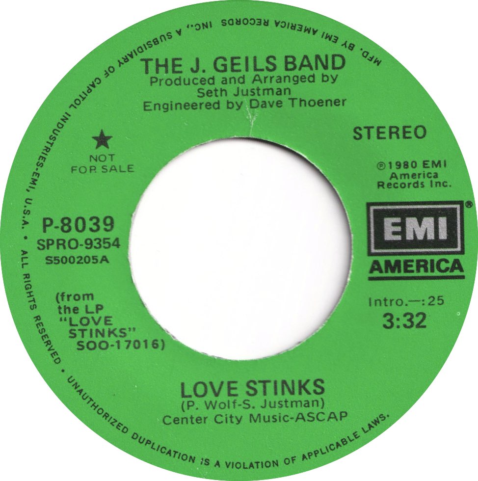 1980 - Love Stinks (Stereo / Stereo) US Promo